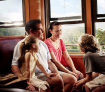 Family on the Kuranda Scenic Rail