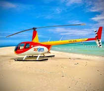 Helicopter tour to coral cay near Cairns