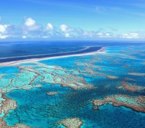 Great Barrier Reef view from a scenic heli flight