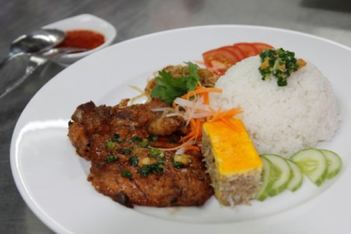 Viet Dishes with Serving of Rice
