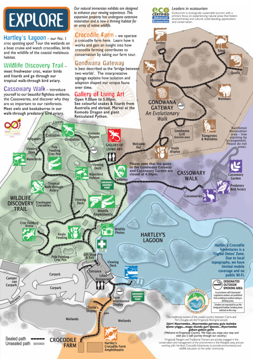 Hartley's Crocodile Adventure Park Map