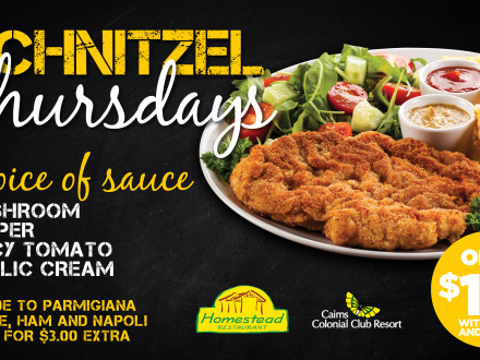 Schnitzel Thursday at Colonial Club!