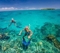 Snorkelling equipment is recommended to fully experience the beauty of the coral reef.